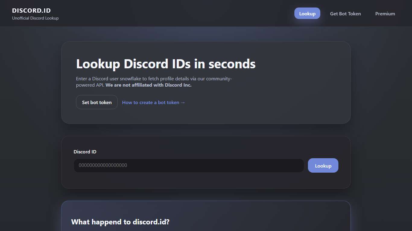 discord.id — Unofficial Discord ID Lookup