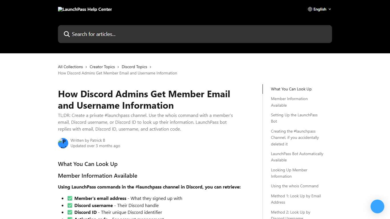 How Discord Admins Get Member Email and Username Information | LaunchPass Help Center